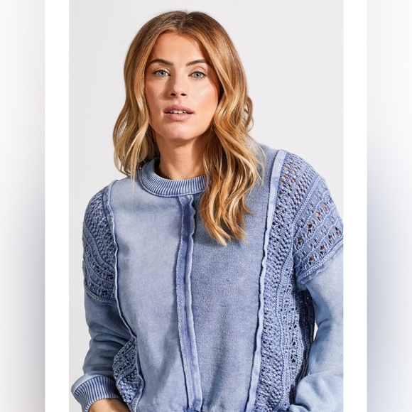 Altar'd State Light Blue Textured Knit Slouchy Sweater size XS - Picture 3 of 11